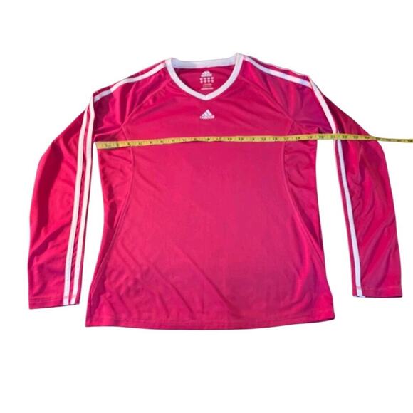 Adidas Women's Sz M 3-Stripe Active 360 V-Neck Pullover Top - Picture 3 of 7